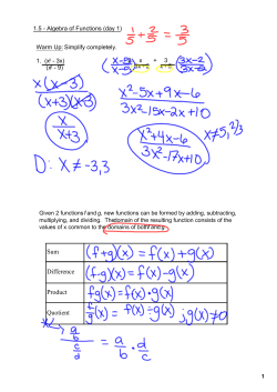 Sum Difference Product Quotient