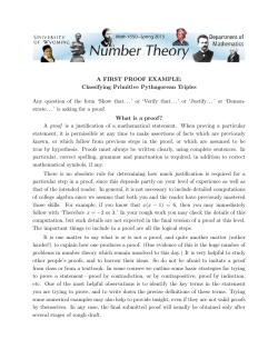 Classifying Pythagorean Triples