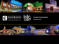 Eldorado Resorts to Acquire Isle of Capri Presentation