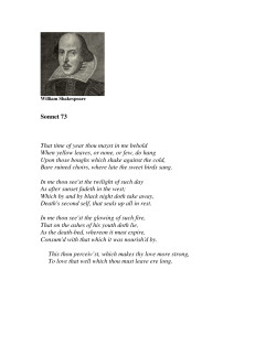 Sonnet 73 - Thomas