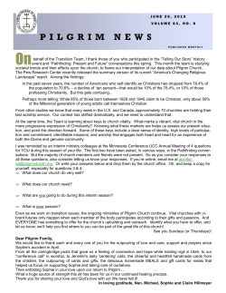 Newsletter 6-25-15 - Pilgrim Congregational Church