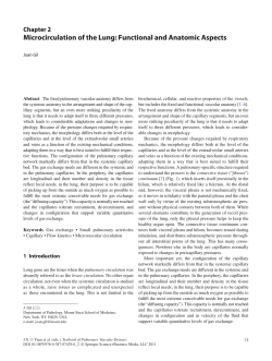 Microcirculation of the Lung: Functional and Anatomic Aspects