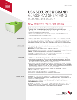 USG Securock&reg; Brand Glass-Mat Sheathing Submittal Sheet
