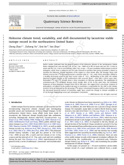 Holocene climate trend, variability, and shift