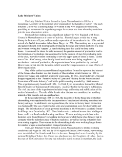 Lady Stitchers` Union