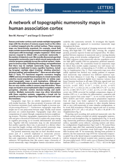 a network of topographic numerosity maps in human association