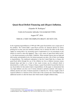 Quasi-fiscal Deficit Financing and (Hyper) Inflation.