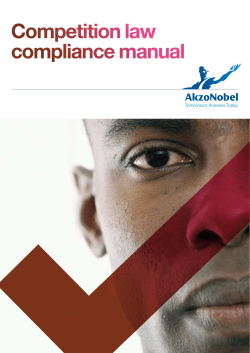 Competition law compliance manual