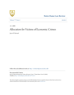Allocution for Victims of Economic Crimes