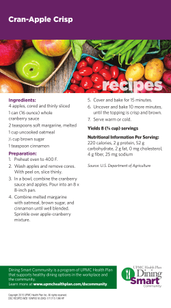 Cran-Apple Crisp - UPMC Health Plan