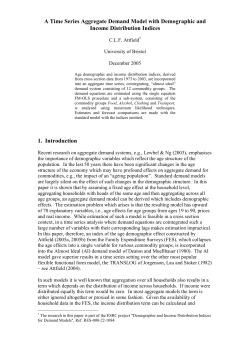A Time Series Aggregate Demand Model with Demographic and
