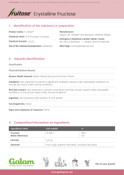 Fructose Material Safety (MSDS)