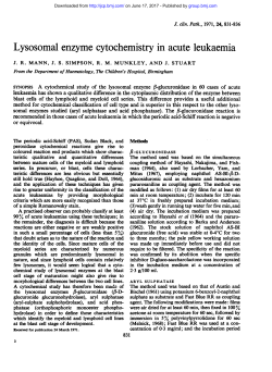 Lysosomal enzyme cytochemistry in acute leukaemia