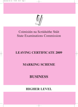 draft marking scheme
