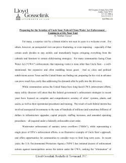 Preparing for the Scrutiny of Uncle Sam: Federal