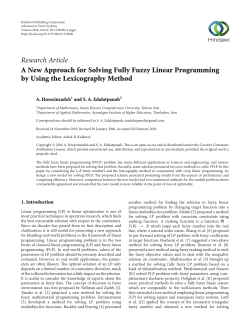 A New Approach for Solving Fully Fuzzy Linear Programming by
