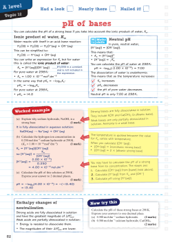 pH of bases - Pearson Schools and FE Colleges