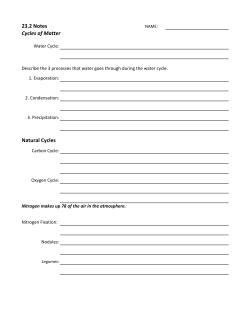 23.2 Notes Cycles of Matter Natural Cycles