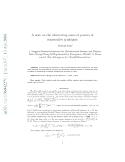 arXiv:math/0604227v1 [math.NT] 10 Apr 2006