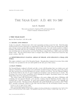 The Near East: AD 401 to 500