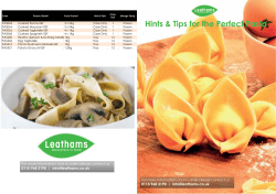 Guide to the perfect pasta for web