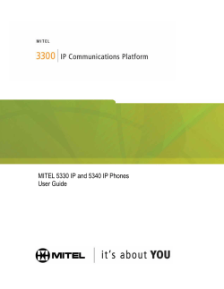 MITEL 5330 IP and 5340 IP Phones User Guide