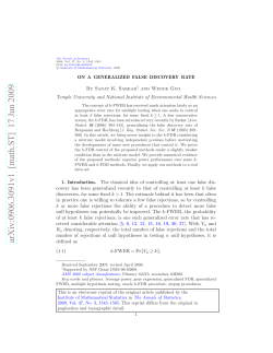 On a generalized false discovery rate