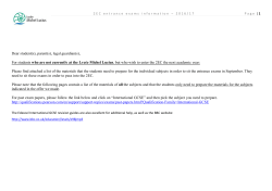 2EC Admission Exams - Lyc&eacute;e Michel Lucius