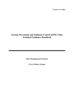 Erosion Prevention and Sediment Control (SPSC) Plan Technical