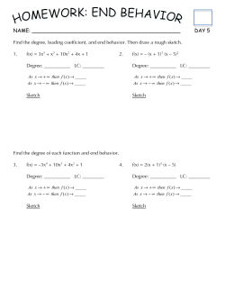 5 End Behavior HMK