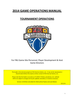 2014 game operations manual