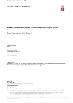 Satellite Dynamics and Control in a Quaternion