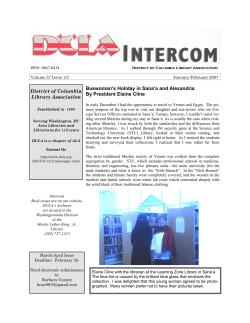 January-February 2007 - District of Columbia Library Association