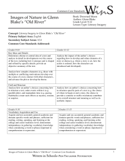 Blake Lesson Plan 1: Drowned Moon - Imagery