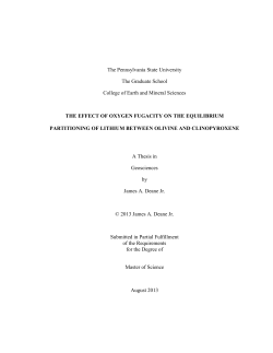 THE EFFECT OF OXYGEN FUGACITY ON THE EQUILIBRIUM