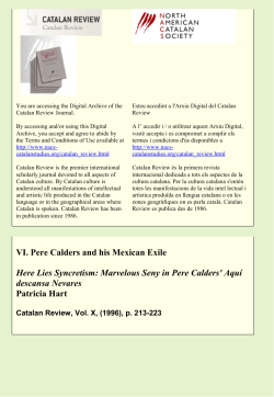 Marvelous Seny in Pere Calders` Aqu&iacute; descansa Nevares