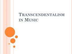 Transcendentalism in Music