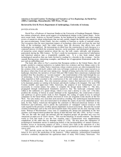 America as Second Creation: Technology and Narratives of New