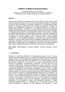 A Matrix of Material Representation