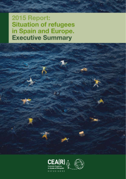 2015 Report: Situation of refugees in Spain and Europe.