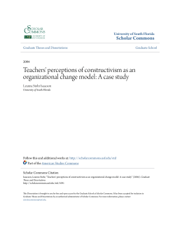 Teachers` perceptions of constructivism as an organizational change