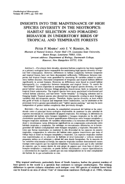 habitat selection and foraging