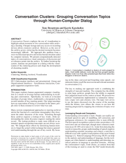 Conversation Clusters: Grouping Conversation Topics through