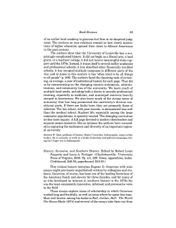 Book Re v ie ws 83 Slavery, Secession, and