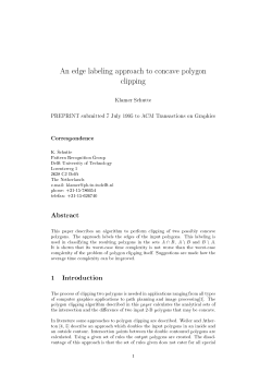 An edge labeling approach to concave polygon clipping Abstract 1