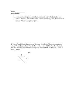Related Rates worksheet