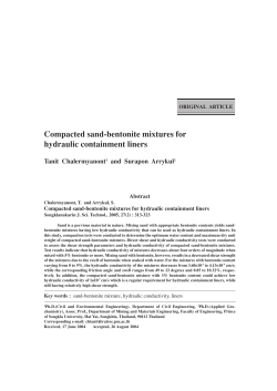 Compacted sand-bentonite mixtures for hydraulic containment liners