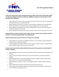 2017 FNA Legislative Platform