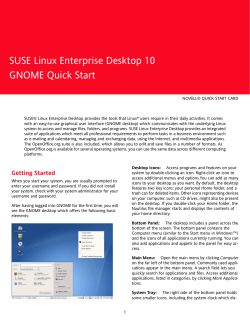 SUSE Linux Enterprise Desktop 10 GNOME Quick Start