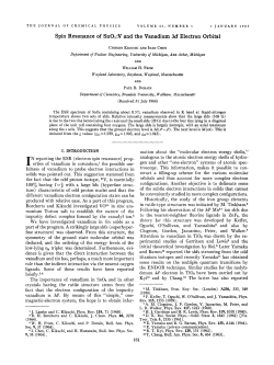 Spin Resonance of Sn02:V and the Vanadium 3d Electron Orbital